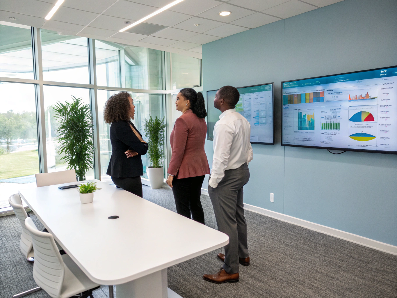 Professionals in a strategic meeting at SeeKoe Inc